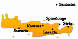 mapa Krty